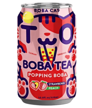 Boba-Cat-Strawberry-Peach-Popping-Bubble-Tea-315ml-TAIWAN