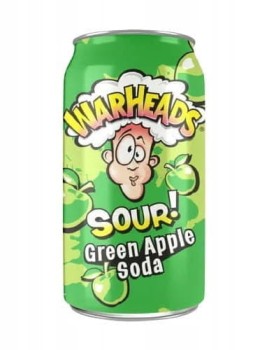 Warheads Green Apple Sour Soda 330ml