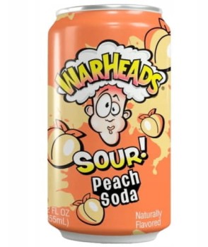 Warheads Peach Sour Soda 330ml