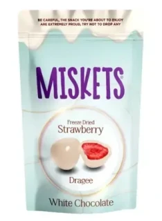 Przejdź do produktu Miskets White Chocolate Coated Strawberry 80g TURCJA