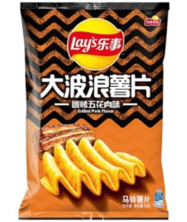 Przejdź do produktu Lay's Deep Ridged Grilled Pork 70g CHINY
