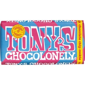 Tony's milk chocolate with pieces of biscuits and dark chocolate 180g
