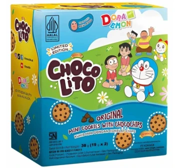 Chocolito Doraemon Original Chocochips Mini Cookies Limited Edition 38g