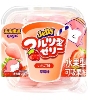 Przejdź do produktu Ennjoi Strawberry Fruit Shaped Jelly  Galaretka 228g CHINY