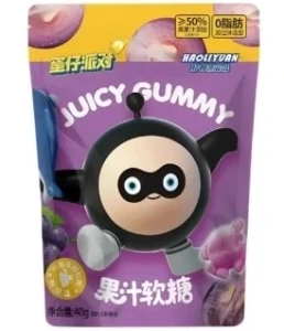 Haoliyuan Egg Party Grape Juice Gummies 40g