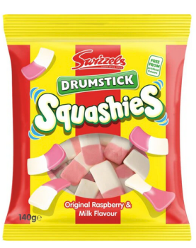 Swizzels Squashies Original Raspberry &amp; Milk Drumstick 140g