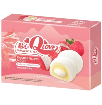 QLove Creamy Lychee Double Filling Mochi 180g TWN