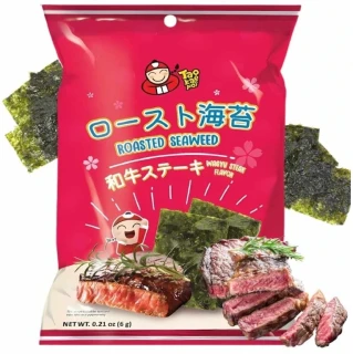 Przejdź do produktu Tao Kae Noi Roasted Wagyu Steak Seaweed 6g THAILANDIA