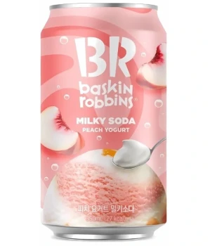 Baskin Robbins Peach Yogurt Sparkling Drink 350ml KOREA