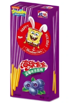 Junyi SpongeBob Blueberry Coated Sticks 21g CHINY