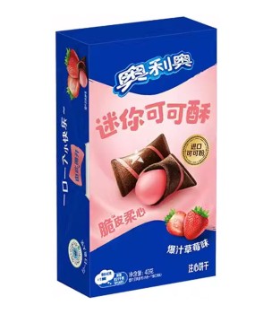 Oreo Mini Cocoa Crisp Strawberry Flavour 40g