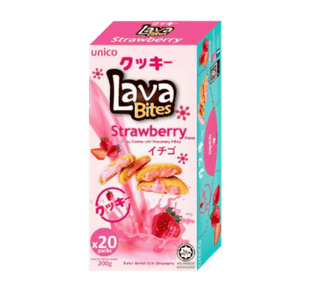 Przejdź do produktu Lava Bites Cookies Strawberry 200g MALEZJA