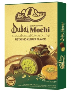 QLove Dubai Chocolate &amp; Pistachio Kunafa Deluxe Mochi 168g TAJWAN