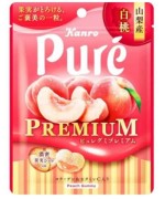Kanro Pure Gummy Premium Yamanashi White Peach 54g, JAPONIA