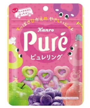 Kanro Pure Ring Gummy 63g, JAPONIA