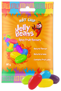 Przejdź do produktu Hot Chip Jelly Beans Spicy Fruit Flavours 60g Czechy